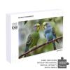 1000 PCS Jigsaw Puzzle for Adults Personalized Picture Puzzle Blue and Green Parakeets Customized Wooden Puzzle for Family, Birthday, Wedding, Game Nights Gifts, 20.4"x15" view 4