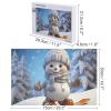 1000 PCS Jigsaw Puzzle for Adults Personalized Picture Puzzle Cute Snowboard Snowman Customized Wooden Puzzle for Family, Birthday, Wedding, Game Nights Gifts, 20.4"x15" view 2
