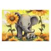 1000 PCS Jigsaw Puzzle for Adults Personalized Picture Puzzle Mother and Baby Elephant Sunflowers Customized Wooden Puzzle for Family, Birthday, Wedding, Game Nights Gifts, 20.4"x15" view 3
