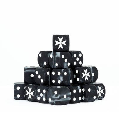 Baron of Dice Knights Templar Resin Dice - Set of 25 (Round)