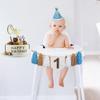 1st Birthday Decorations Girls boy High Chair Banner Baby Girl boy First Birthday Party Decorations with 1 Cake Topper and birthday hat For First Party Decor (Blue) view 3