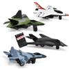US Air Force Toy Jet Die Cast Squadron Military Fighter Planes Pull Back Airplane Models 4 Pack with Top Secret Confidential Notebook view 1
