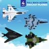 US Air Force Toy Jet Die Cast Squadron Military Fighter Planes Pull Back Airplane Models 4 Pack with Top Secret Confidential Notebook view 2