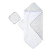 Bamboo Viscose Baby Hooded Towel & Washcloth Set for Babies and Toddlers, Soft & Absorbent, 70% Viscose from Bamboo, 30% Cotton Muslin - Imported (Light Grey) view 1