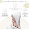 Bamboo Viscose Baby Hooded Towel & Washcloth Set for Babies and Toddlers, Soft & Absorbent, 70% Viscose from Bamboo, 30% Cotton Muslin - Imported (Light Grey) view 3