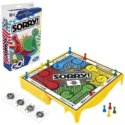 Hasbro Gaming Sorry! Grab and Go Travel-Sized Board Game