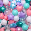 TRENDPLAYBall Pit Balls Star and Heart Shapes for Toddlers - 100 Count Plastic Balls for Ball Pit Fun and Play, (Pearl Blue Green Pink) view 1