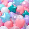 TRENDPLAYBall Pit Balls Star and Heart Shapes for Toddlers - 100 Count Plastic Balls for Ball Pit Fun and Play, (Pearl Blue Green Pink) view 2