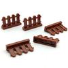 50pcs Fence Building Block Toy House Garden Farm Pieces Accessories Brown Picket Fence Compatible with Major Brand view 2
