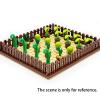 50pcs Fence Building Block Toy House Garden Farm Pieces Accessories Brown Picket Fence Compatible with Major Brand view 3