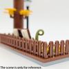 50pcs Fence Building Block Toy House Garden Farm Pieces Accessories Brown Picket Fence Compatible with Major Brand view 4