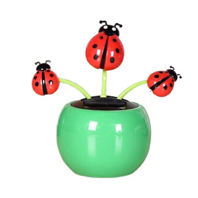 Solar Dancing Flowers, Solar Powered Dancing Sunflower Sun Heart Bee Ins-ect in Pots Toy, Swinging Solar Power FLI-p Flap Flower for Car Window Car Dashboard Window Home Desk Decor, Gift for Driver