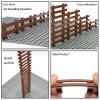24pcs 1x8 Fences Building Block Toy Garden Farm Pieces Accessories Brown Fence Compatible with Major Brand view 4