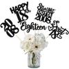 15 PCS 18th Birthday Centerpiece Sticks Eighteen Happy 18th Straight Outta 2007 Table Flower Centerpieces Sticks Cheers to 18 Floral Decorations for 18th Birthday Party Supplies Black view 1