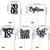 15 PCS 18th Birthday Centerpiece Sticks Eighteen Happy 18th Straight Outta 2007 Table Flower Centerpieces Sticks Cheers to 18 Floral Decorations for 18th Birthday Party Supplies Black view 2