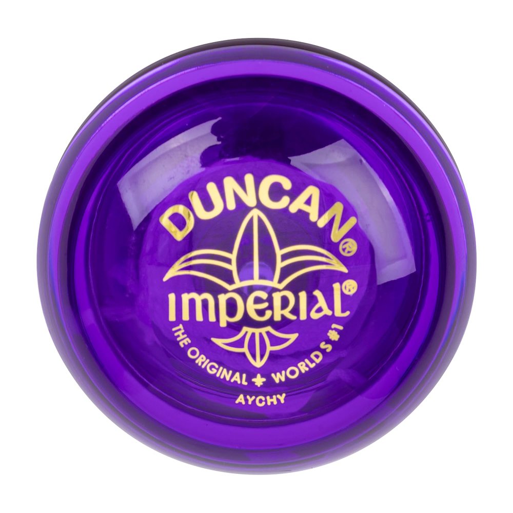 Duncan Toys Imperial Yo-Yo, Beginner Yo-Yo with String, Steel Axle and Plastic Body, Purple