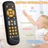 Avkast Baby TV Remote Control Toy 6 Month+, Toddler Realistic Remote Toy with Sound and Light, Early Educational Music Toys with 3 Languages English French Spanish for Infant Boys Girls 6 12 18 months view 2