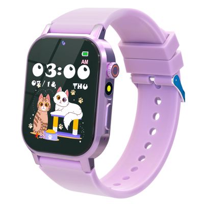 AIWIEP Kids Smart Watches Girls Gift for Age 5-12, Watch for Kids with 32 Games HD Touch Screen Video Camera Pedometer Music Player Flashlight 12/24 hr Toys for 5 6 7 8 9 Year Old Girl Birthday Gift