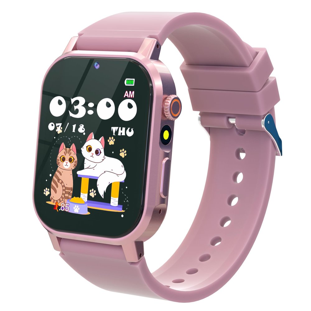 AIWIEP Kids Smart Watch for Girls Age 5-12, 32 Games HD Touch Screen Girls Watch with Camera Video Music Player Pedometer Flashlight 12/24 hr Gifts for 6 7 8 9 10 Year Old Girl Birthday Gift