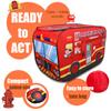 Cecailin Pop Up Tent for Kids.Fire Truck Play Tent Role Play Firefighter Tent.Large, Easy to Organize.Birthday Gift for Girls & Boys.Can Be Played with by 2-3 Kids.for Toddler - Indoor & Outdoor, Red view 2