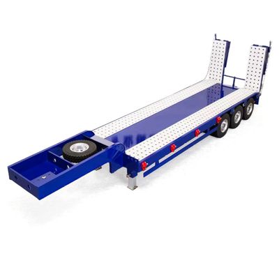 wheelfun 1/14 Metal Trailer 3 Axles 2-Section Electric Tailboard for RC Tractor Truck Car for Adult Hobby