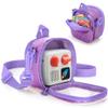 LoDrid Travel Case Compatible with Yoto Mini (2024 Edition), Carrying Bag with Adjustable Shoulder Strap, Audio Player Holder for Cards and Accessories, Purple, Bag Only view 1