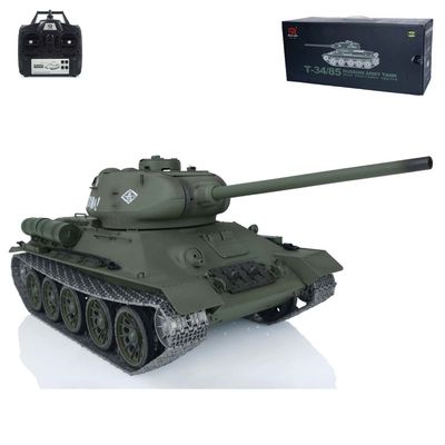 wheelfun 1/16 7.0 Henglong Upgraded Metal Soviet T34-85 I FPV RC Tank 3909 360 Turret for Adult Hobby BB Shooting Airsoft Tank That Shoot