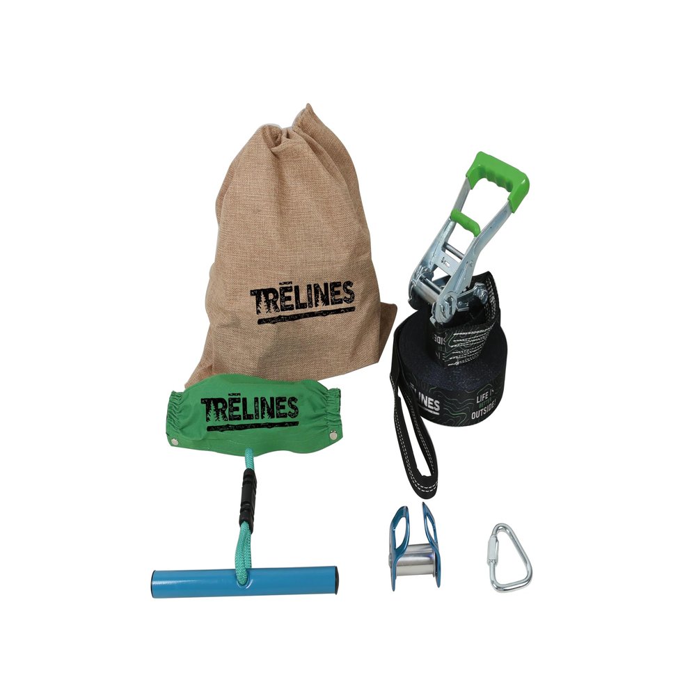 Trelines Ninja Rollerline for Kids Backyard Warrior Course - Simple T-Bar Ride - Easy to Hold & Ride for Girls & Boys 5+ - Get Outside and Have Fun! Max Weight 250lbs - Life is Better Outside!