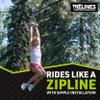 Trelines Ninja Rollerline for Kids Backyard Warrior Course - Simple T-Bar Ride - Easy to Hold & Ride for Girls & Boys 5+ - Get Outside and Have Fun! Max Weight 250lbs - Life is Better Outside! view 3