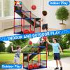 Arcade Basketball Hoop Game Set with 3 Balls for Kids Age 3 to 12 Indoor Outdoor Sports Play - Easy Set Up - Air Pump Included - Carnival Birthday Party Games Yard Toys for 3 4 5 Year Old Boys Gifts view 2
