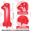 10Pcs Berry First Birthday Party Supplies,40 Inch Red One Balloon for Sweet One Birthday Party Decorations Strawberry Foil Balloons for Kids Girls Strawberry Themed Birthday Party Decorations view 2