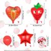 10Pcs Berry First Birthday Party Supplies,40 Inch Red One Balloon for Sweet One Birthday Party Decorations Strawberry Foil Balloons for Kids Girls Strawberry Themed Birthday Party Decorations view 3