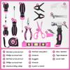 URASISTO 22-Piece Kids Tool Set with Storage Bag, Pink Junior Real Hand Tool Kit for Boys & Girls, Age 8+ view 4