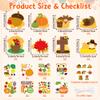 Fall Religious Sunday School Crafts for Kids - 40Set Autumn Pumpkin Turkey Hanging Ornament Sticker Craft Kit Thanksgiving Bulk Christian DIY Paper Craft Sticker for Classroom VBS Activities Decors view 2