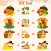 Fall Religious Sunday School Crafts for Kids - 40Set Autumn Pumpkin Turkey Hanging Ornament Sticker Craft Kit Thanksgiving Bulk Christian DIY Paper Craft Sticker for Classroom VBS Activities Decors view 3