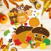 Fall Religious Sunday School Crafts for Kids - 40Set Autumn Pumpkin Turkey Hanging Ornament Sticker Craft Kit Thanksgiving Bulk Christian DIY Paper Craft Sticker for Classroom VBS Activities Decors view 4