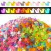 1000Pcs Luminous Mini Resin Duck Tiny Duck Figurine for Fairy Garden Landscape Aquarium Potted Plant Prank Game DIY Ornament Party to Hide, Miniature Dollhouse Accessories, Glow in The Dark, 10 Colors view 1