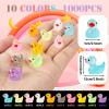 1000Pcs Luminous Mini Resin Duck Tiny Duck Figurine for Fairy Garden Landscape Aquarium Potted Plant Prank Game DIY Ornament Party to Hide, Miniature Dollhouse Accessories, Glow in The Dark, 10 Colors view 2