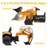 24V JCB Ride On Excavator, Electric Excavator for Kids 3-8 Years, Construction Vehicle Toy with Remote Control, Front Loader, Removable Seat, Yellow view 4