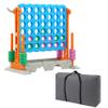 SDADI Height Adjustable 3-in-1 Giant 4-in-a-Row Connect Game with Golf and Ring Toss, Jumbo 4-to-Score Indoor/Outdoor Yard Party Game for Kids, Adults & Family view 1