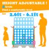SDADI Height Adjustable 3-in-1 Giant 4-in-a-Row Connect Game with Golf and Ring Toss, Jumbo 4-to-Score Indoor/Outdoor Yard Party Game for Kids, Adults & Family view 2