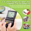 3.5-inch Large Screen Brick Game Console Building Block Racing/Tank Game Built-in 26 Classic Games Nostalgic Puzzle (Pink) view 2