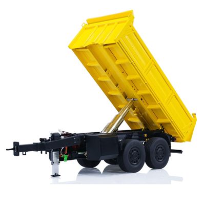 wheelfun 1/14 Metal 2 Axles LESU RC Full Trailer Remote Control Hydraulic Dumper Trailers for Adult Hobby