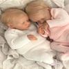 Anano Reborn Baby Dolls Twins Boy and Girl, 18Inch Realistic Baby Dolls Silicone Full Body, Full Silicone Babys Doll, Newborn Real Life Babys Doll Reborn Twin with Accessories view 3