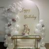 Pearl White Balloons Arch Double-Stuffed White Balloons Garland Ivory Balloon Different Sizes 18/12/10/5inch 61pcs Cream Beige Latex Balloons for Wedding Bridal Birthday Anniversary Decorations view 3