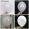 Pearl White Balloons Arch Double-Stuffed White Balloons Garland Ivory Balloon Different Sizes 18/12/10/5inch 61pcs Cream Beige Latex Balloons for Wedding Bridal Birthday Anniversary Decorations view 4