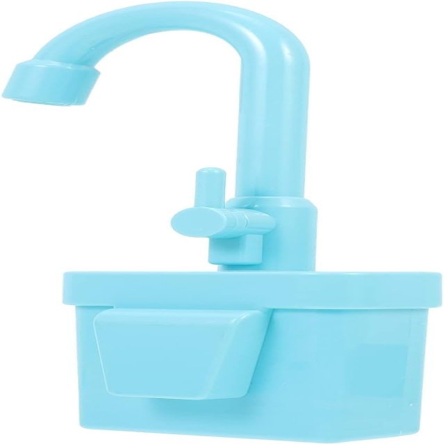Kids Kitchen Sink Toys Dishwasher Playing Automatic Faucet Accessory Artificial Water Model