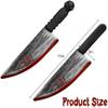 Watayo 2 Pcs Halloween Knife Prop- Realistic Halloween Butcher Fake Knife- Scary Plastic Slasher Cleaver Knife Props for Halloween Haunted House Costume Accessories view 2