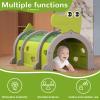Glaf Tunnel Toys for Kids Toddler Climb and Crawl Baby Play Tunnels for 3-6 Years Old Indoor & Outdoor Toddlers Play Structure Equipment for Daycare, Preschool, Playground (Green, 3 Section) view 4