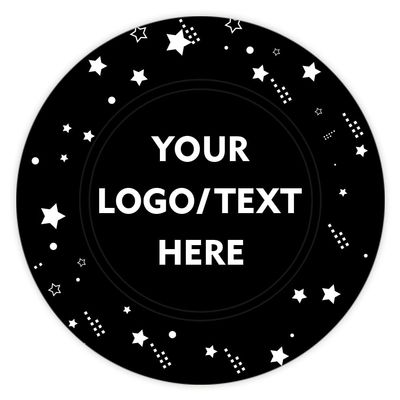 MARRILYTON 100PCS 37mm Custom Plastic Poker Chips, Personalized Image and Text, Double Sided Full-Color Printing, Token for Board Game, Late Night Poker Game (Black)